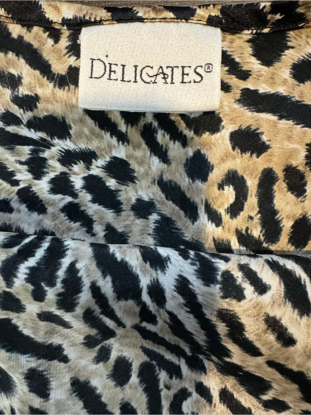 Delicates Leopard Print Satin Chemise Nightgown | Petite Medium