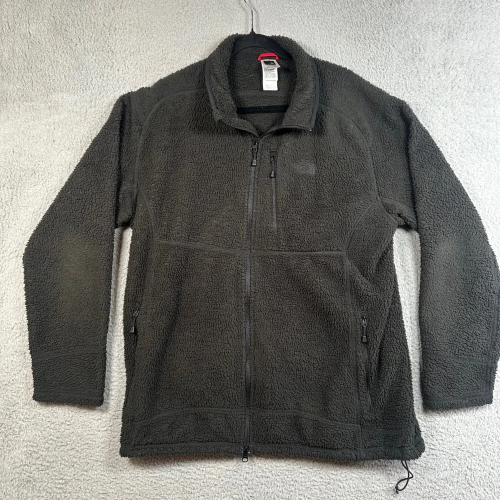 The‎ North Face Mens XXL Full Zip Sherpa Fleece Jacket Black Outdoor Cozy