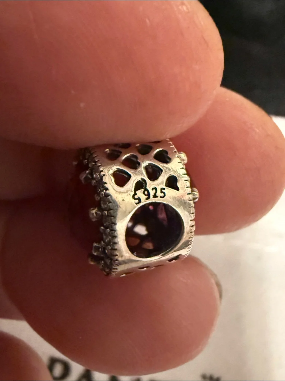 Pandora charm faceted