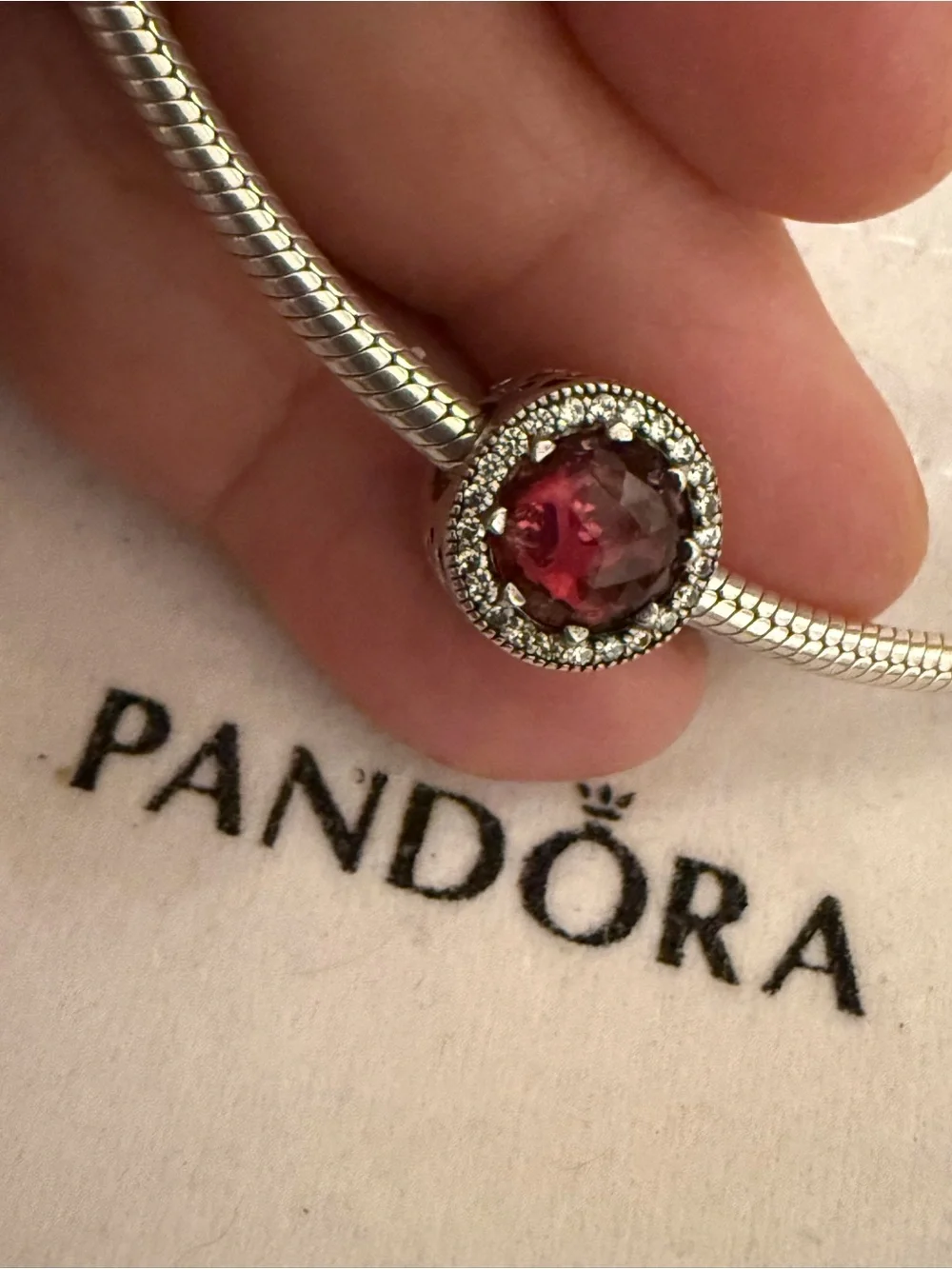 Pandora charm faceted