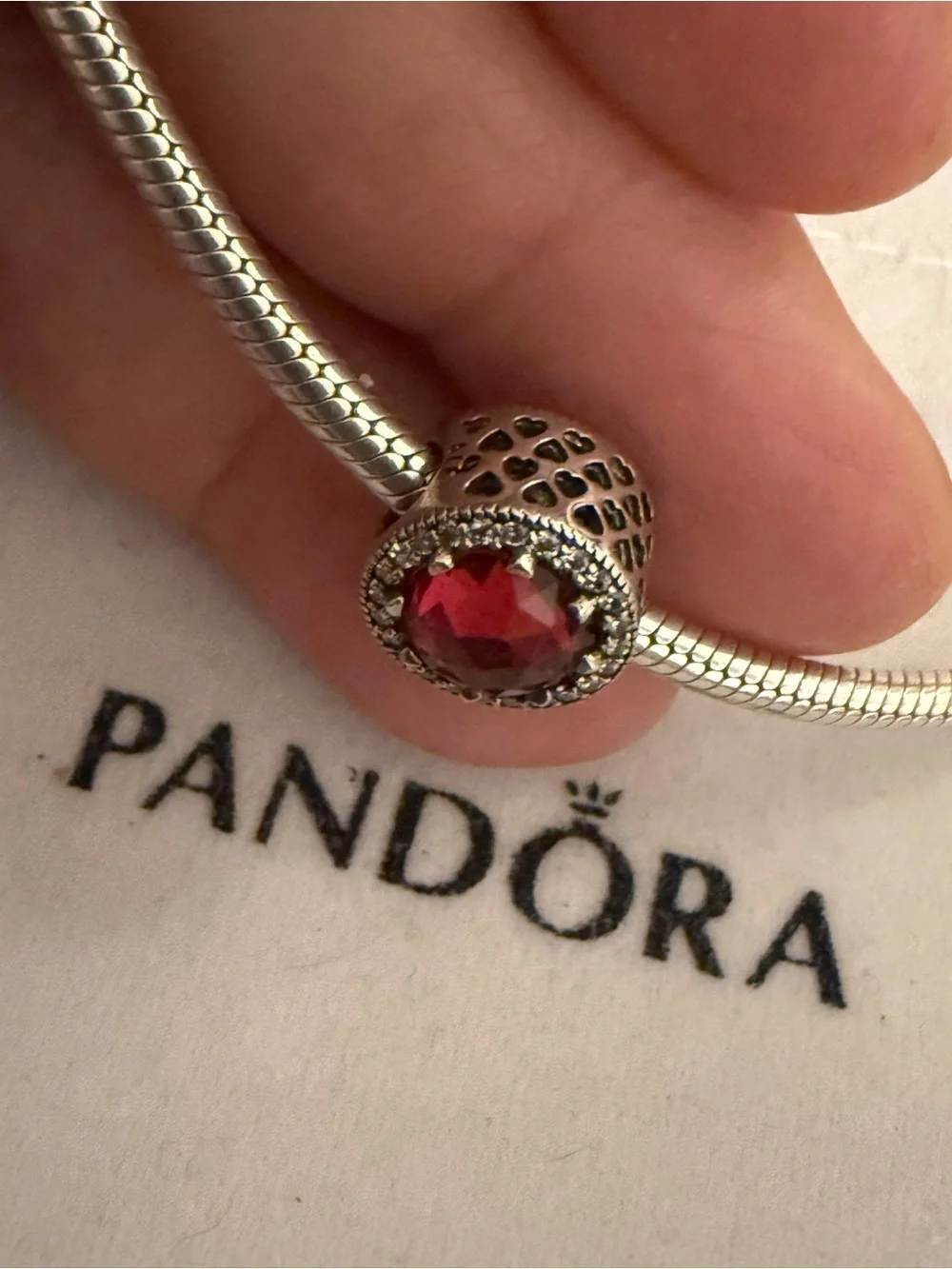 Pandora charm faceted