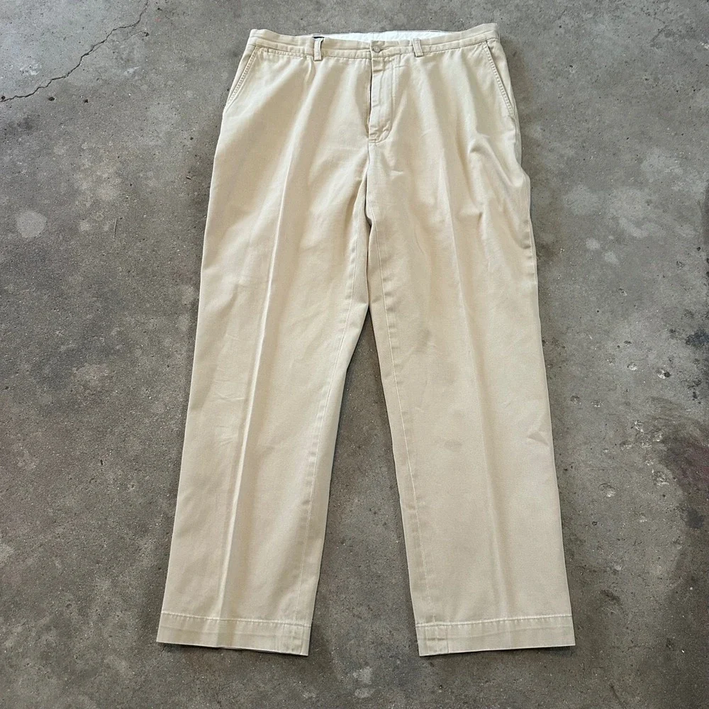 VTG Polo Ralph Lauren Prospect Pant Men 36x32 Tan Khaki Cotton Chino Trousers