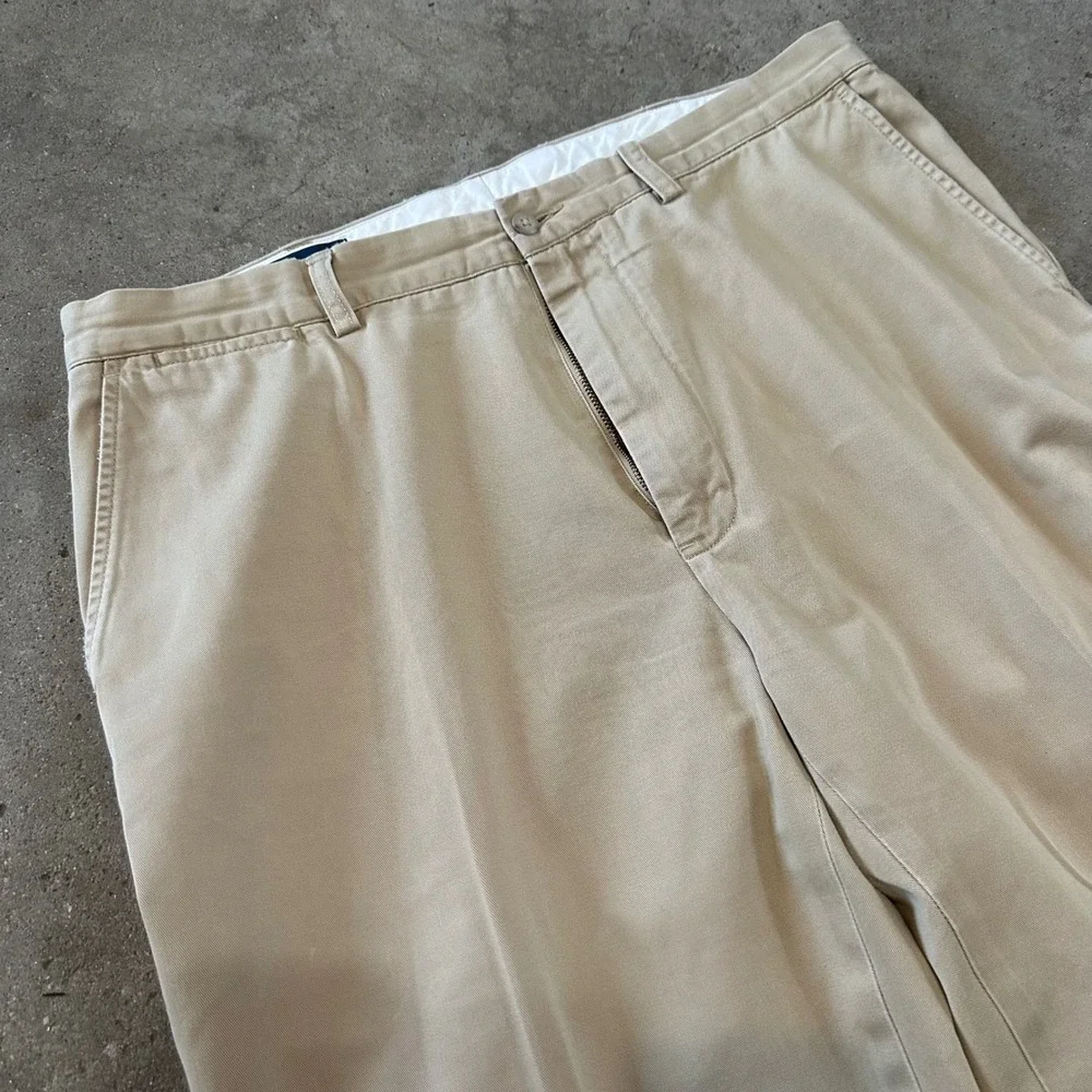 VTG Polo Ralph Lauren Prospect Pant Men 36x32 Tan Khaki Cotton Chino Trousers