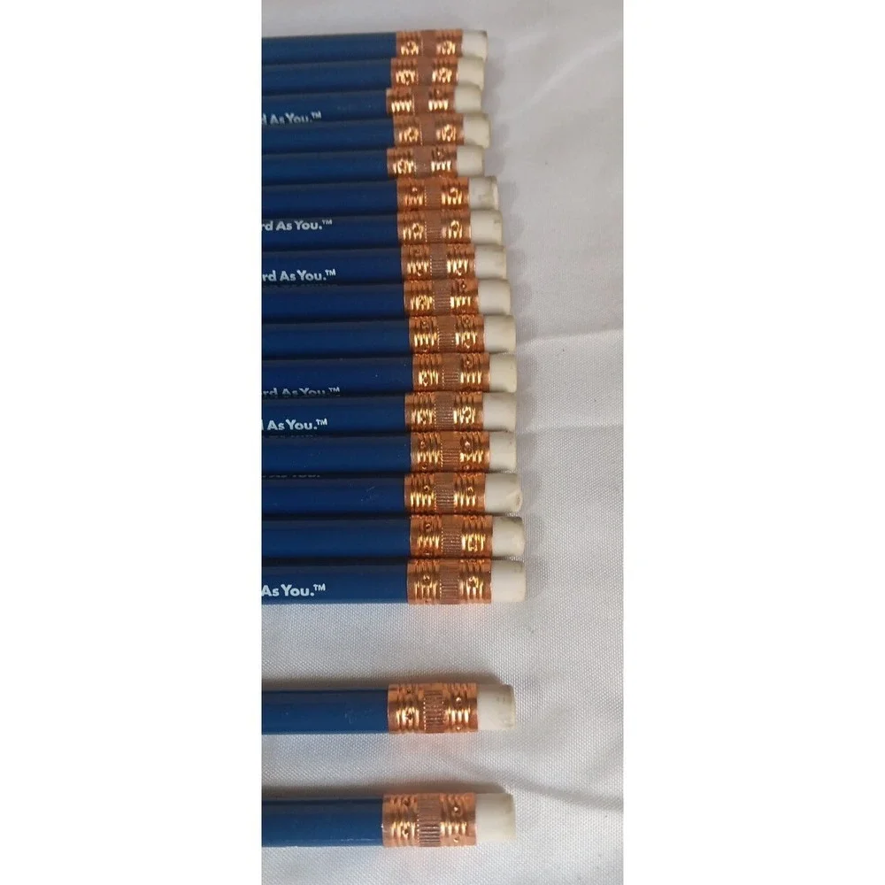 Shell Rotella Advertising Pencils 18 Wood Unsharpened Blue White‎ READ