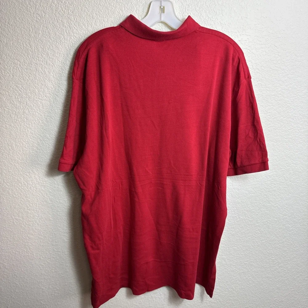 Vintage‎ Polo Ralph Lauren Shirt Mens XL Red Short Sleeve Cotton Pique Knit VTG