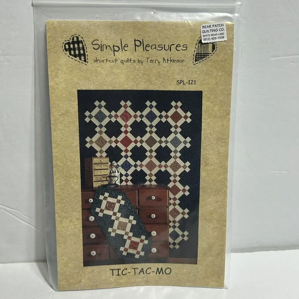 Simple Pleasures Shortcut Quilts Tic Tac Mo NEW Vintage Sewing Pattern