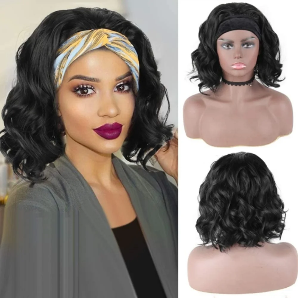 Blooming Hair Bob Headband Wig