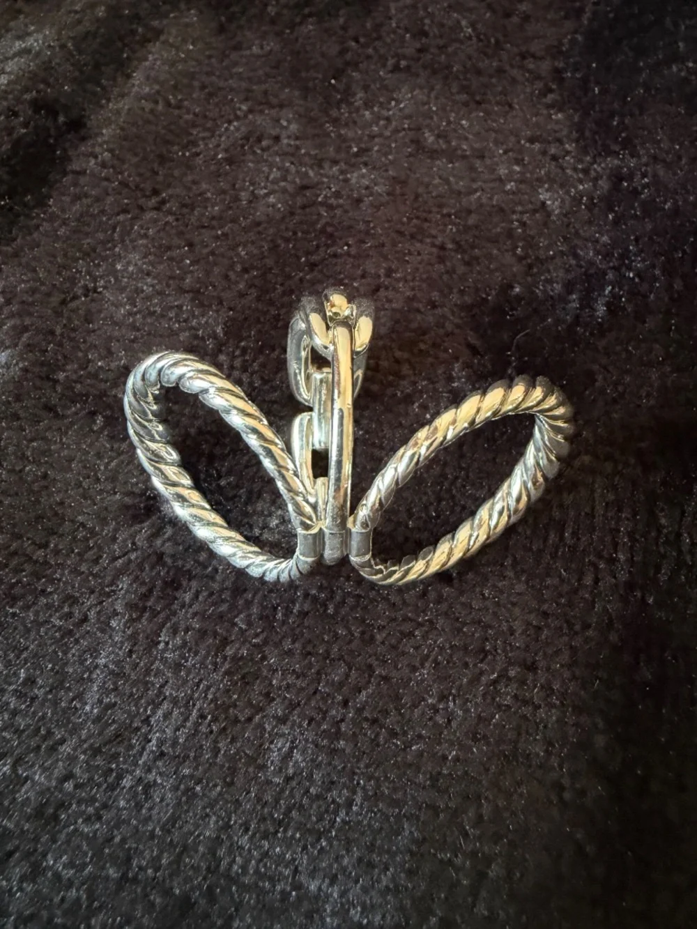 DAVID YURMAN Band Ring Silver and Yellow Gold