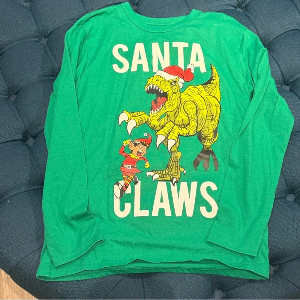 The Children's Place Green Holiday Dinosaur Long Sleeve Tee (BD)