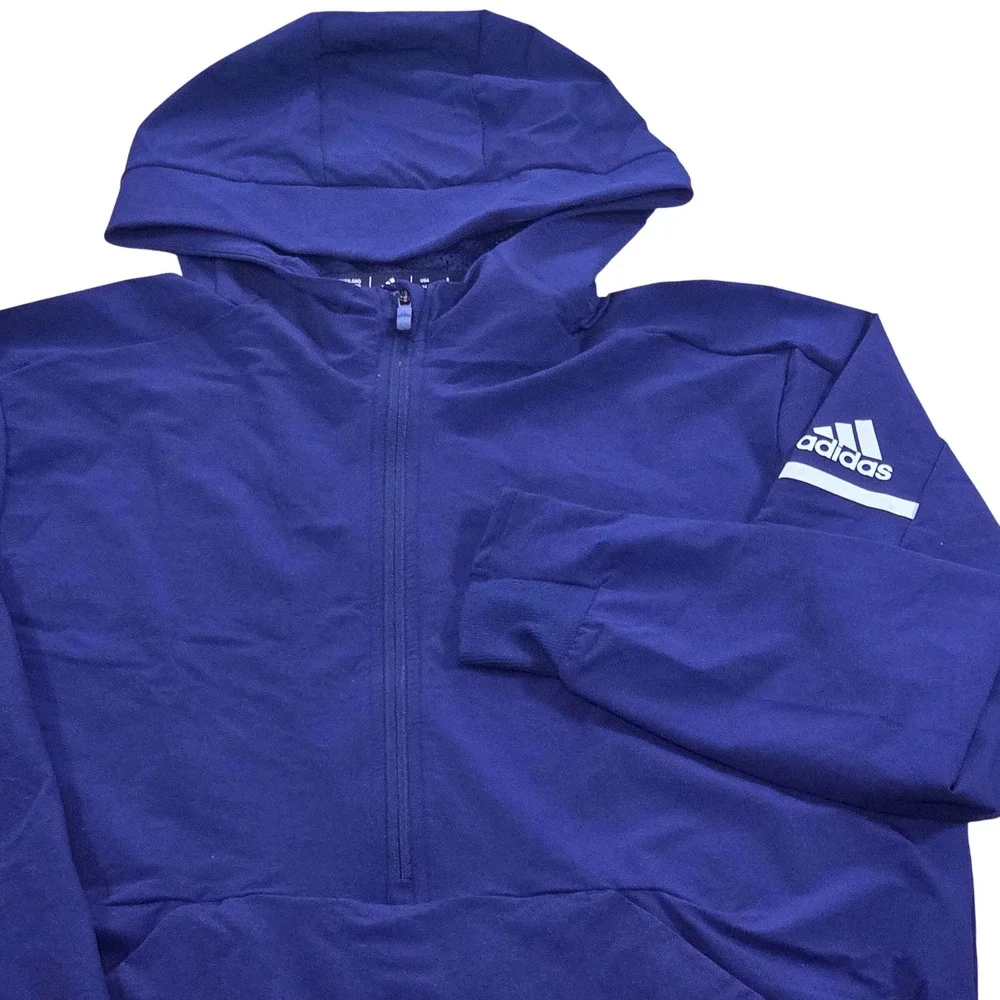 NWT Adidas Squad‎ Anorak Quarter-Zip Golf Pullover Navy Blue Mens Medium