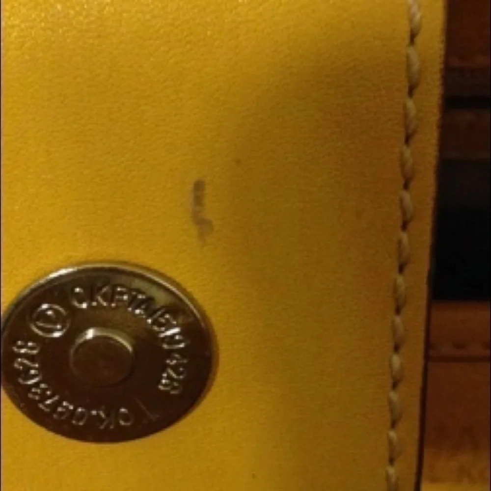 Michael kors yellow shopper tote bag