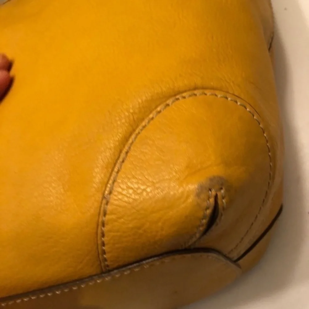 Michael kors yellow shopper tote bag