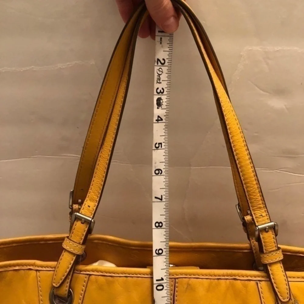 Michael kors yellow shopper tote bag