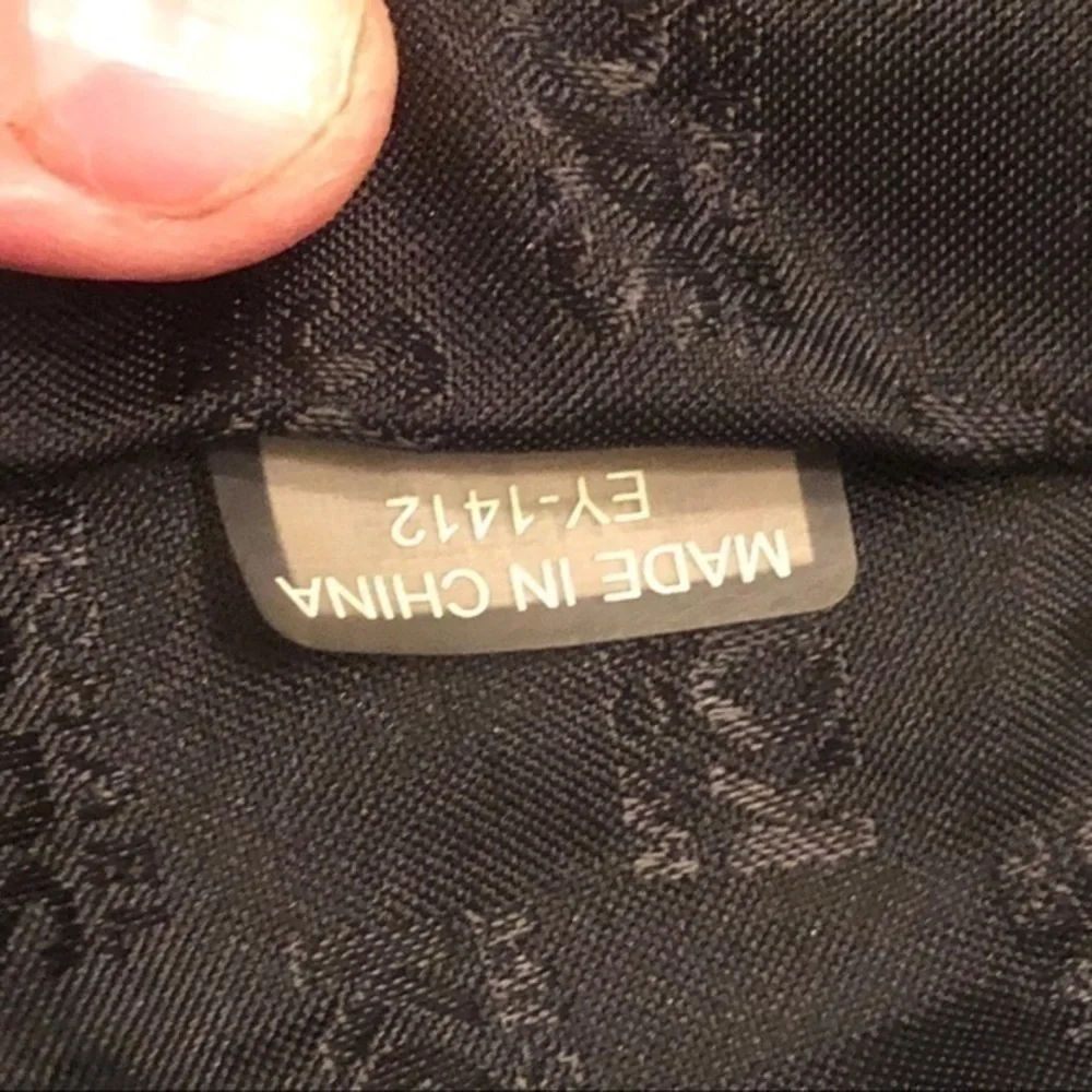 Michael kors black leather chain link tote bag