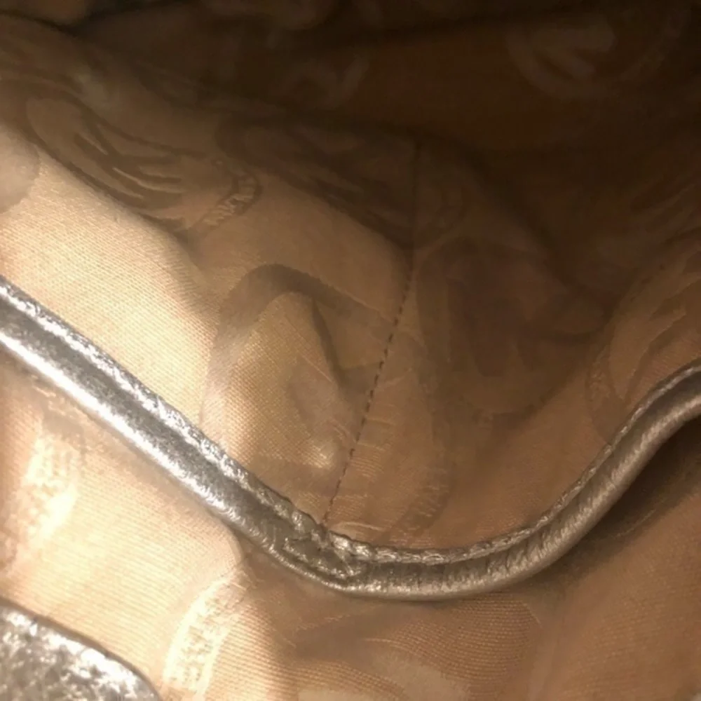 Michael kors silver metallic bag