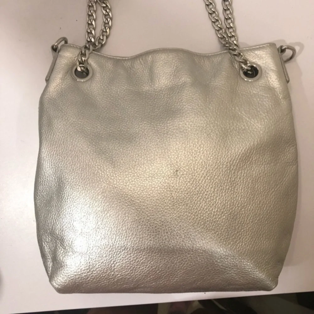 Michael kors silver metallic bag