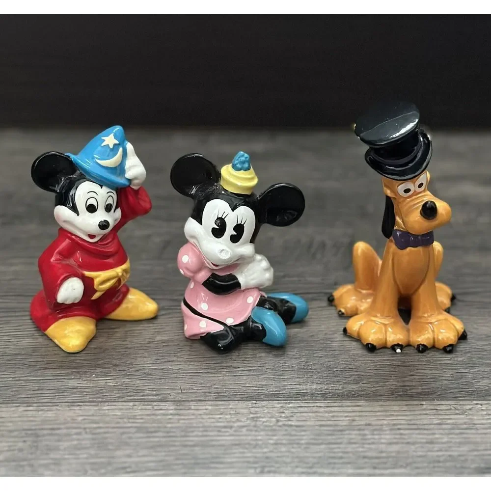 Vintage - Ceramic Fantasia Minnie‎ Mouse Pluto Top Hat Figurine