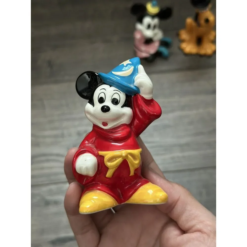 Vintage - Ceramic Fantasia Minnie‎ Mouse Pluto Top Hat Figurine