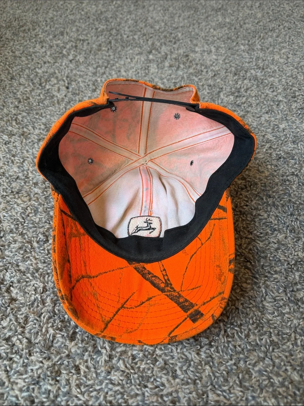John Deere Orange Camo Baseball Cap