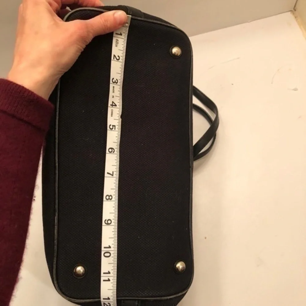 Michael kors black canvas tote bag