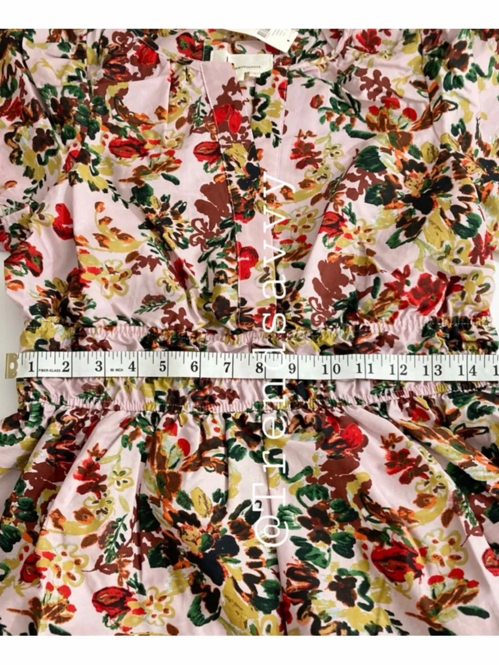 Anthropologie Somerset Floral Pink Maxi Dress Smocked Cotton Size Small NWT