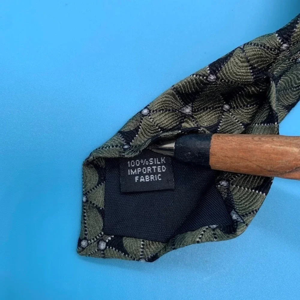 Vintage Bellini Geometric Print 100% Silk Men's Classic Neck Tie