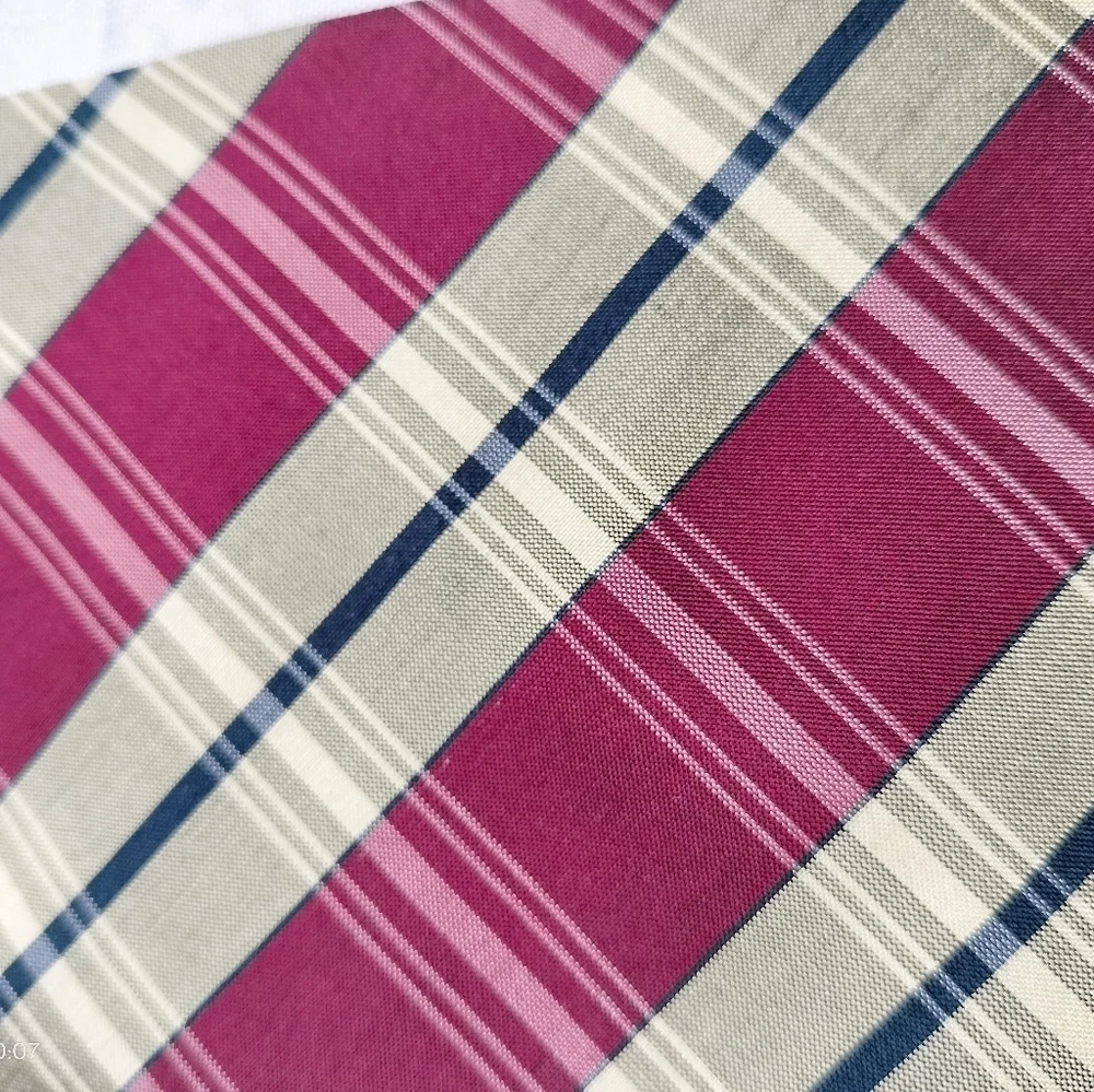 Tommy Hilfiger Red and Cream Plaid Checks Italian Silk Tie Necktie Traditional