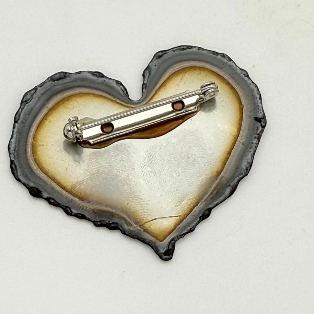 David Wright Designs Brooch Red Heart Brooch Fa la La Christmas Artesian Pin 2