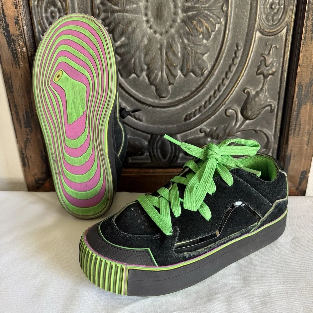 MSCHF Gobstomper Sour Edition Black/Green Men's Youth Size 6 US Skate Shoes