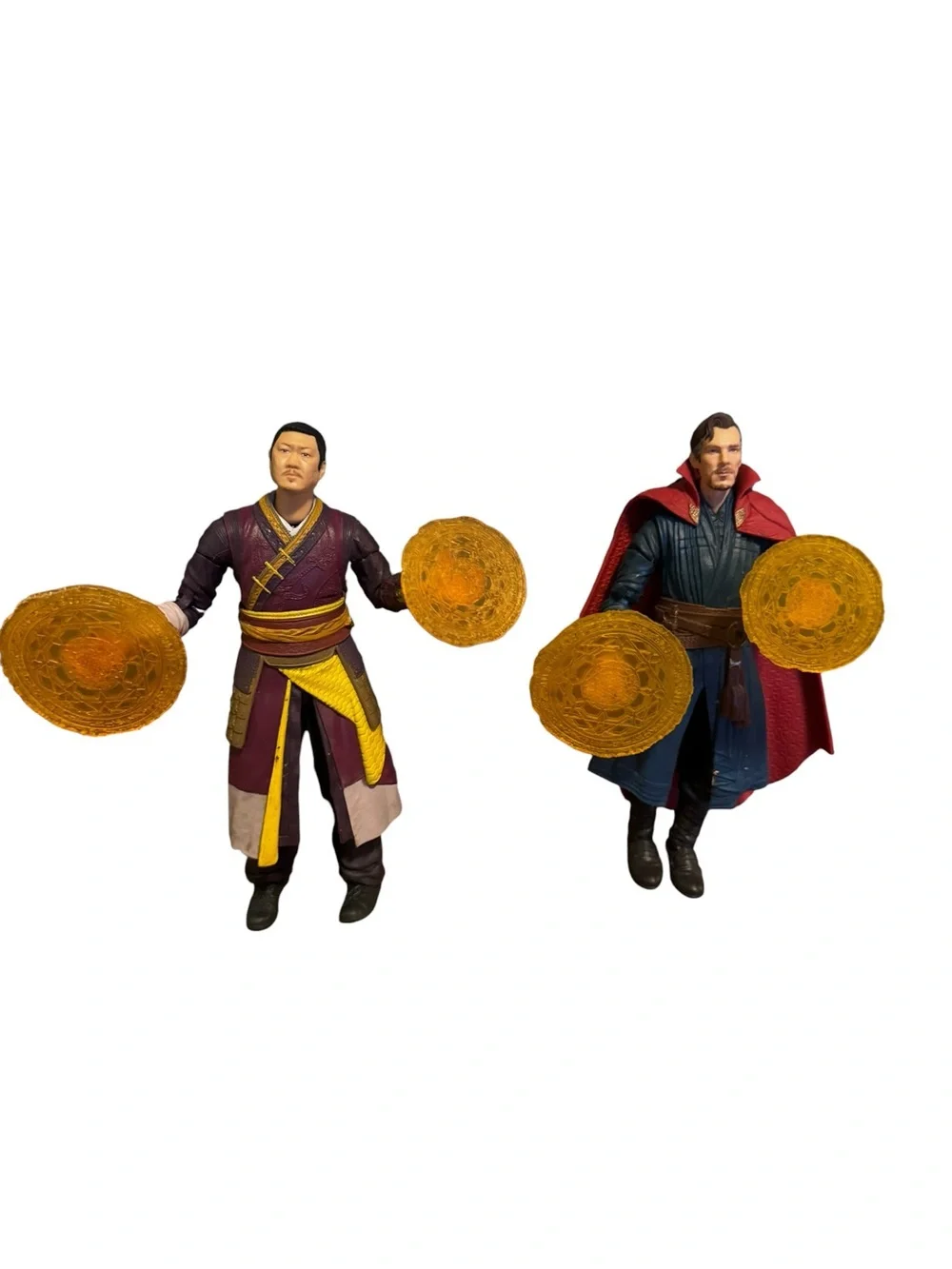 Marvel Legends Doctor Strange & Wong Action Figures with Yellow Magic Discs