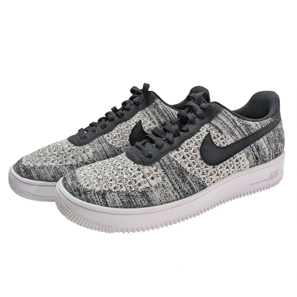 Nike Air Force 1 Ultra Flyknit Low Black White Grey Men's 11.5 817419-002