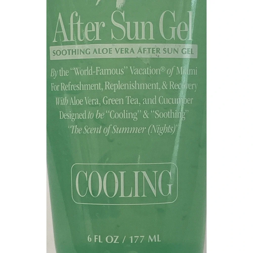 Vacation After Sun Gel Soothing Aloe Vera Gel ~ 6 Fl Oz ~ SEALED