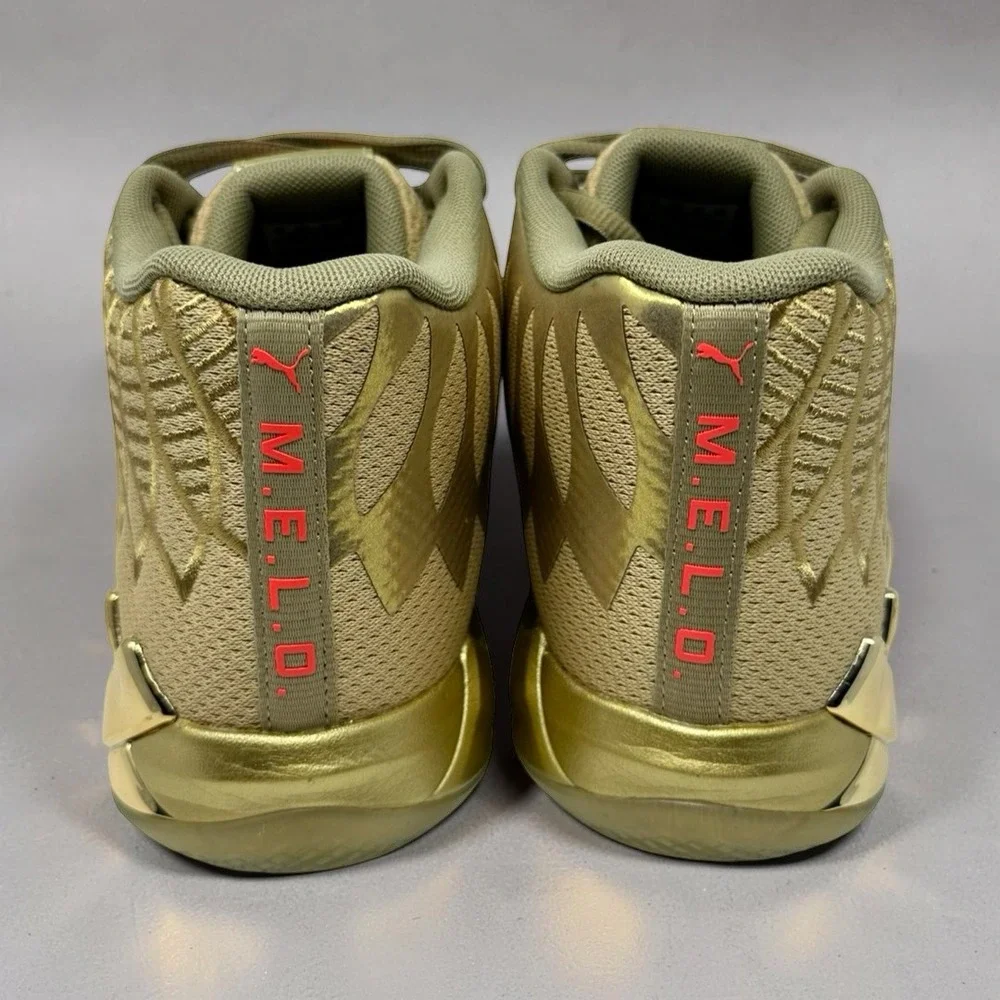Puma MB.01 Golden Child LaMelo Ball Metallic Gold Mens Size 11 379223-01 NWOB