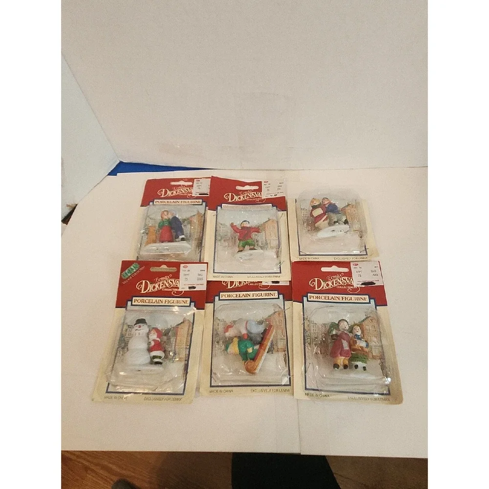 Mixed Lot of 6 Porcelain Figures Lemax Dickensvale And Noma New‎