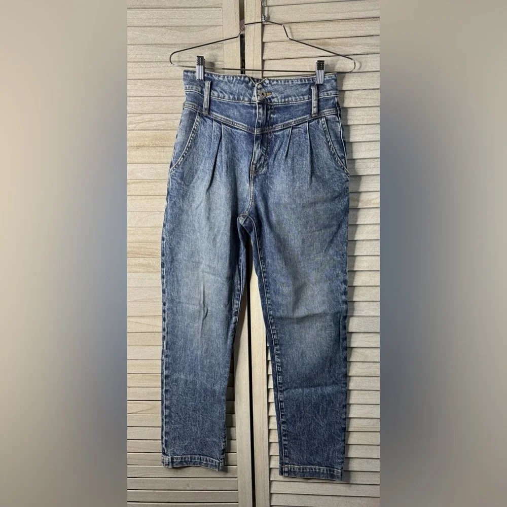 Jonathan Simkhai 80s Style High Rise Jeans 26 Vintage Wash Tapered Denim Chic