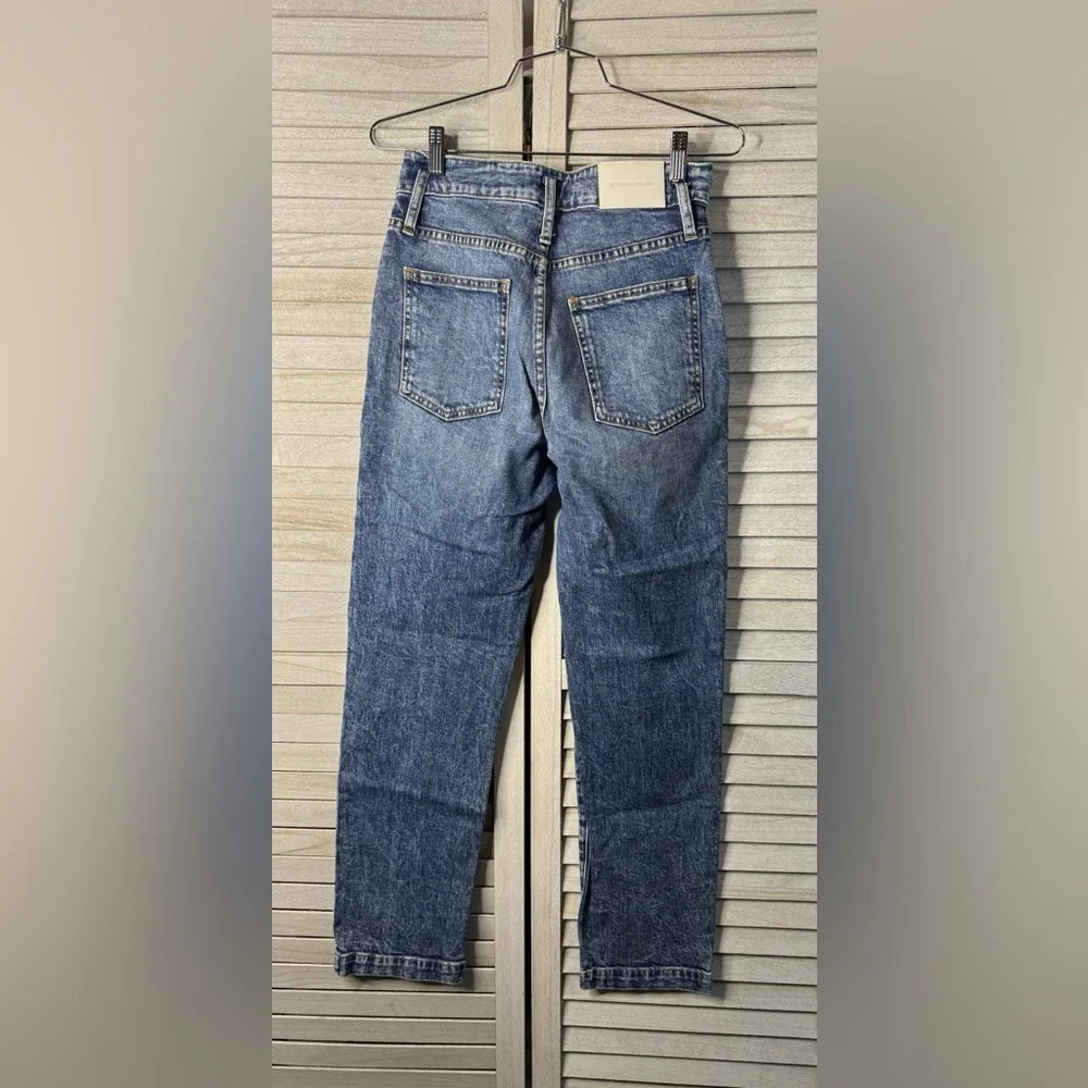 Jonathan Simkhai 80s Style High Rise Jeans 26 Vintage Wash Tapered Denim Chic