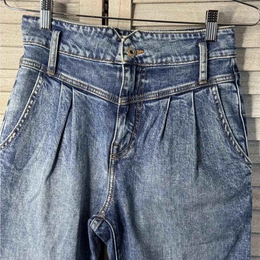 Jonathan Simkhai 80s Style High Rise Jeans 26 Vintage Wash Tapered Denim Chic