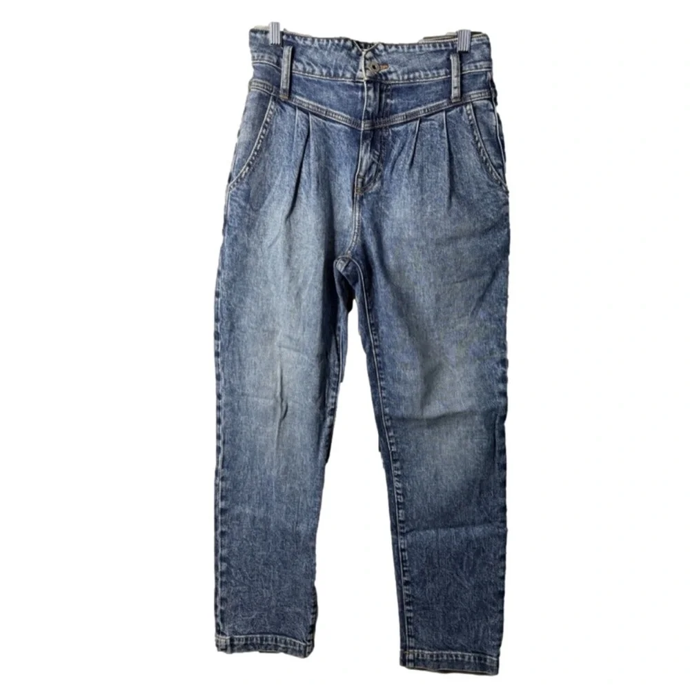 Jonathan Simkhai 80s Style High Rise Jeans 26 Vintage Wash Tapered Denim Chic