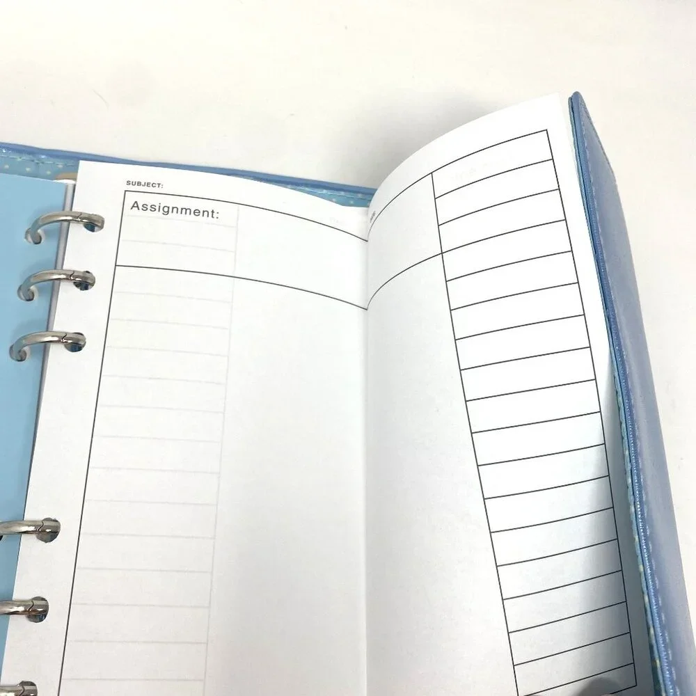 Vintage GAP Day Calendar Planner Markers Binder Blue Geometric Flowers NWOT