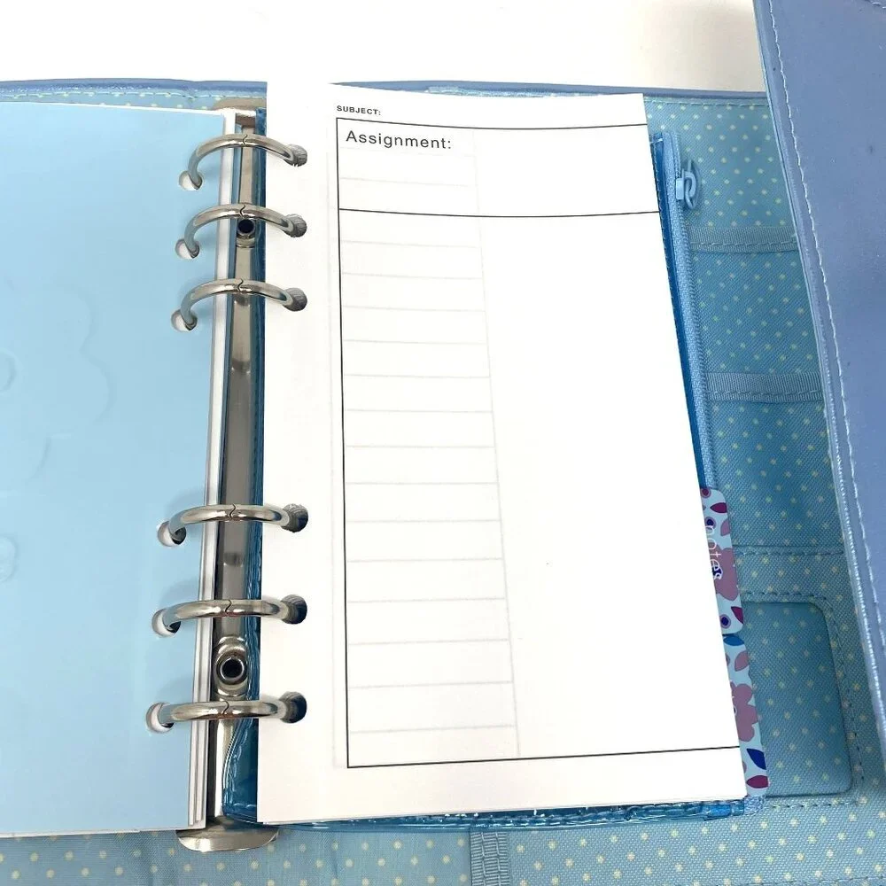 Vintage GAP Day Calendar Planner Markers Binder Blue Geometric Flowers NWOT