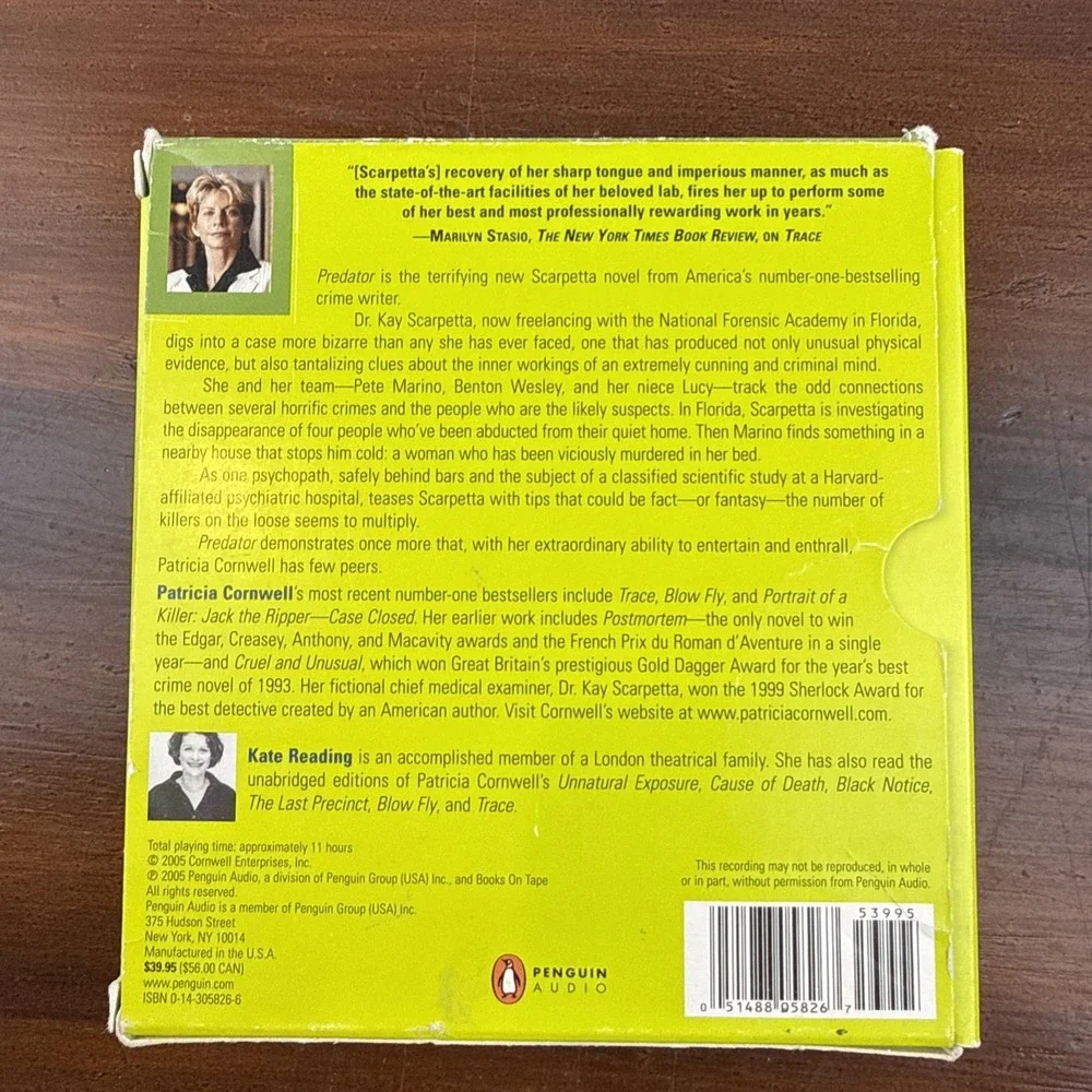 Audiobook Predator By Patricia Cornwall‎ Unabridged