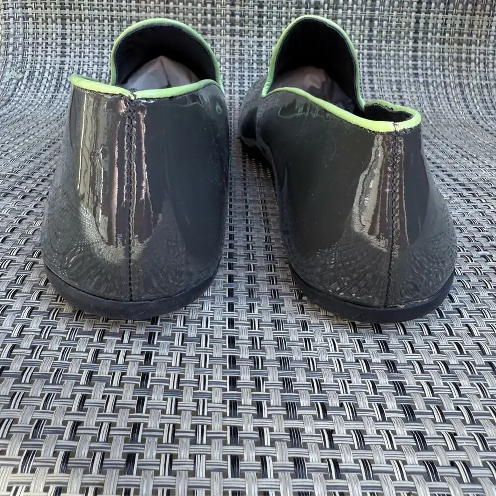 GALET Men's Patent Slip-On Loafers  Forrest Green Size FR 43 / US 10