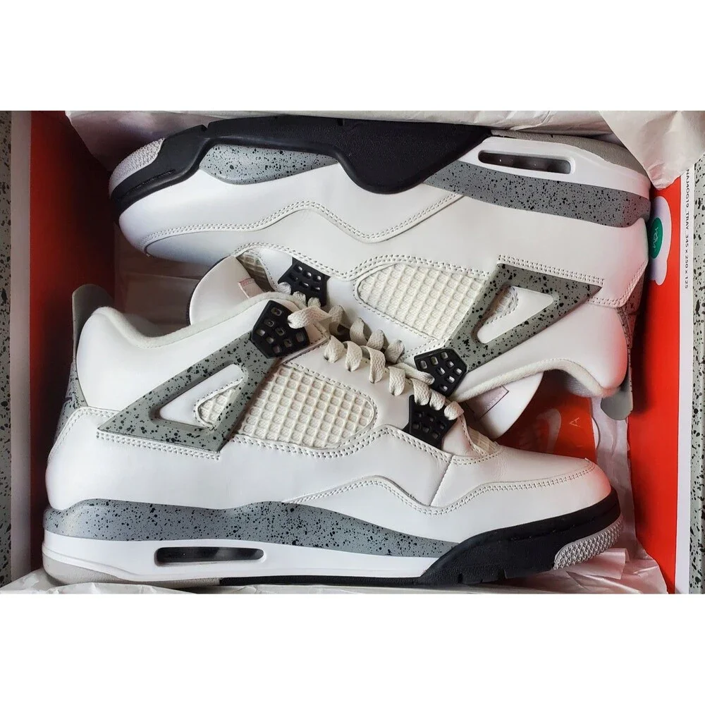 Nike Air Jordan 4 Retro White Cement. Size 10