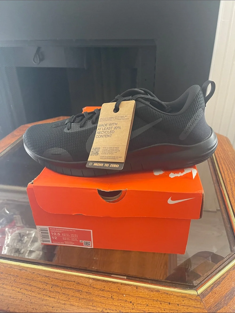 Nike Black Athletic Shoe with Dark Gray Swoosh