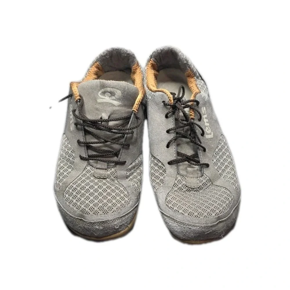 Lems Shoes Primal 2 Gray Brown Men's Lace Up Low Top Athletic Sneakers
