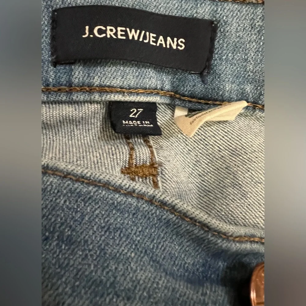 J.Crew 9” High-Rise Toothpick Skinny Jeans Sz 27 Button Fly Stretch Denim
