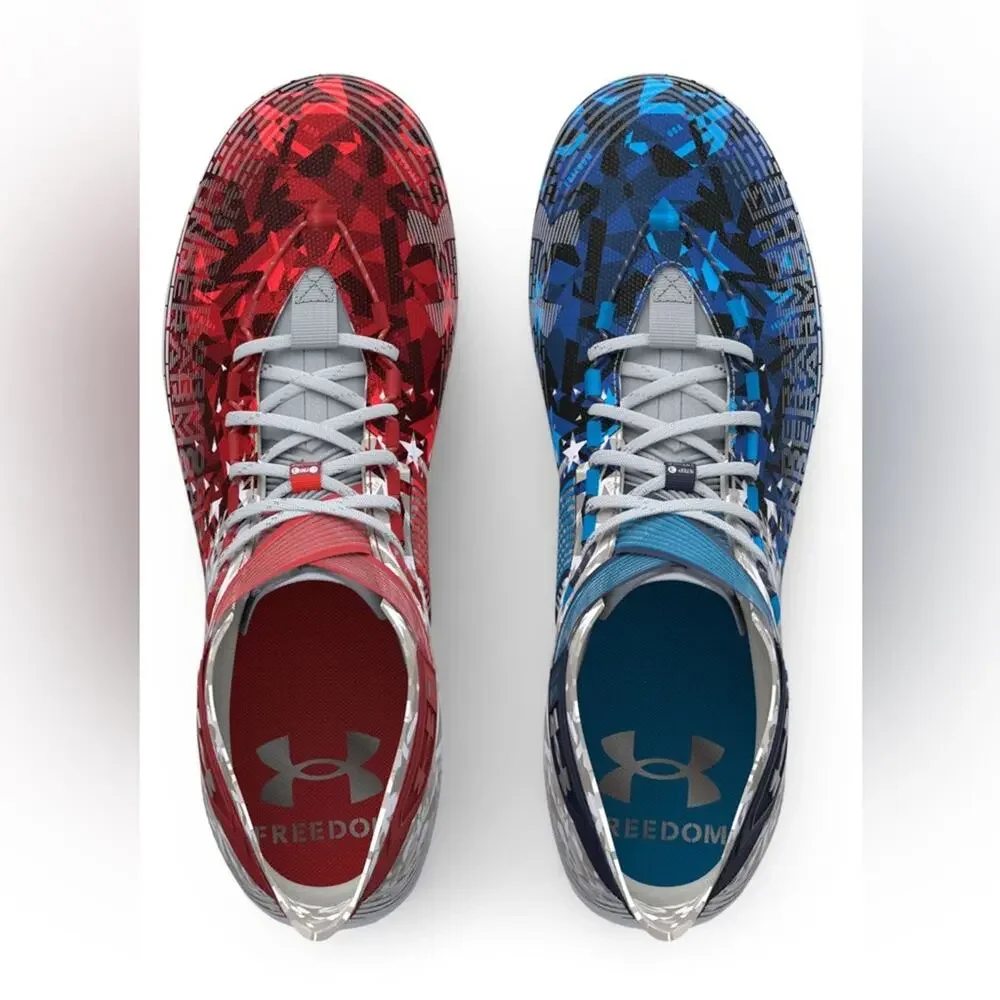 Under Armour men’s Highlight MC LE Football Cleats $139 MSRP White/Red/Royal