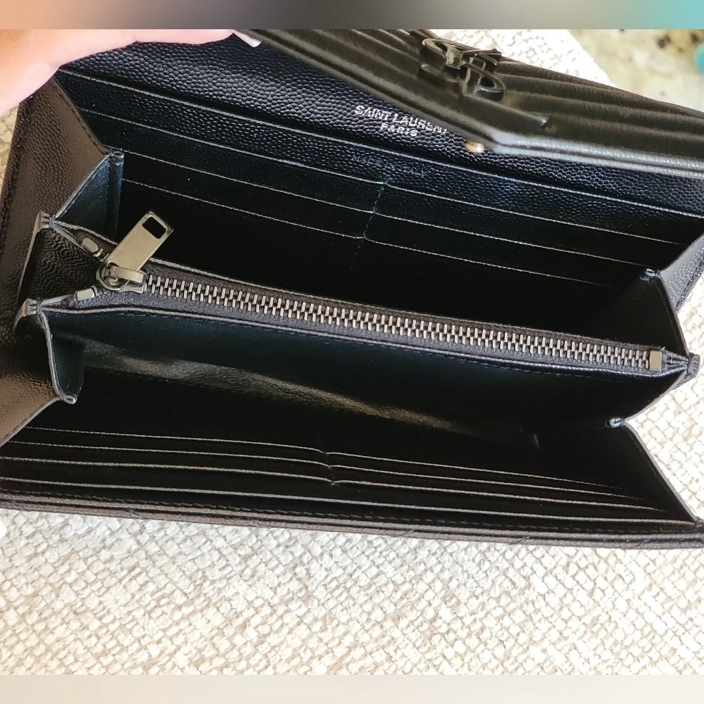 YSL Matelasse Quilted Leather Wallet