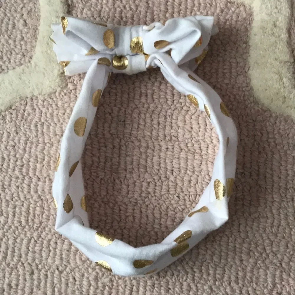 Polka dot BOW headband