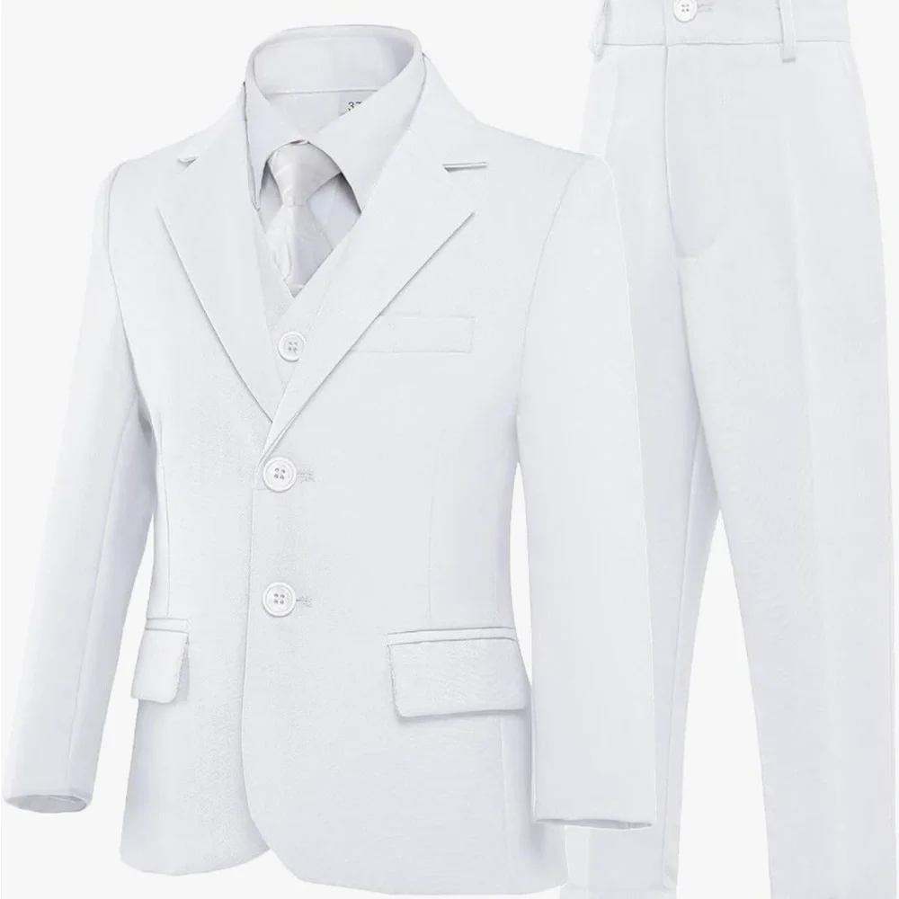 White Boys white communion baptism suit size 10 New